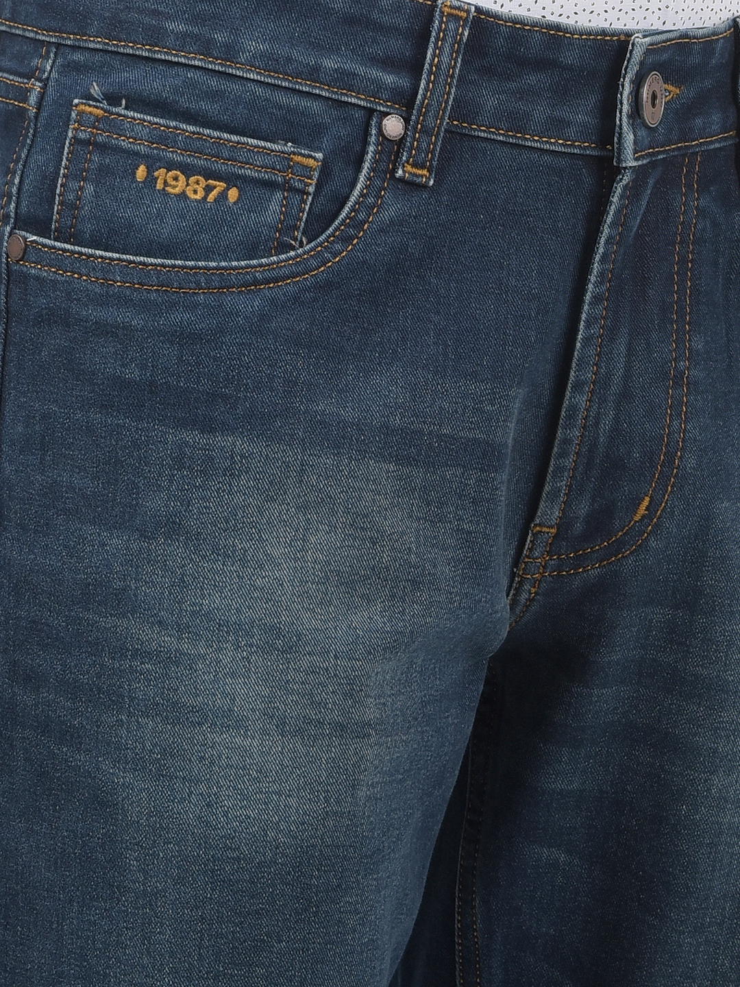 Numero Uno Men Solid Dark Blue Jeans